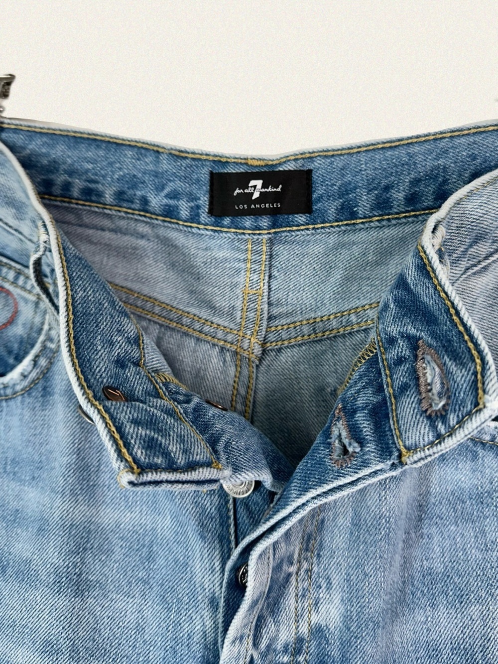 7 For All Mankind Easy James Denim Shorts - Picture 9 of 10